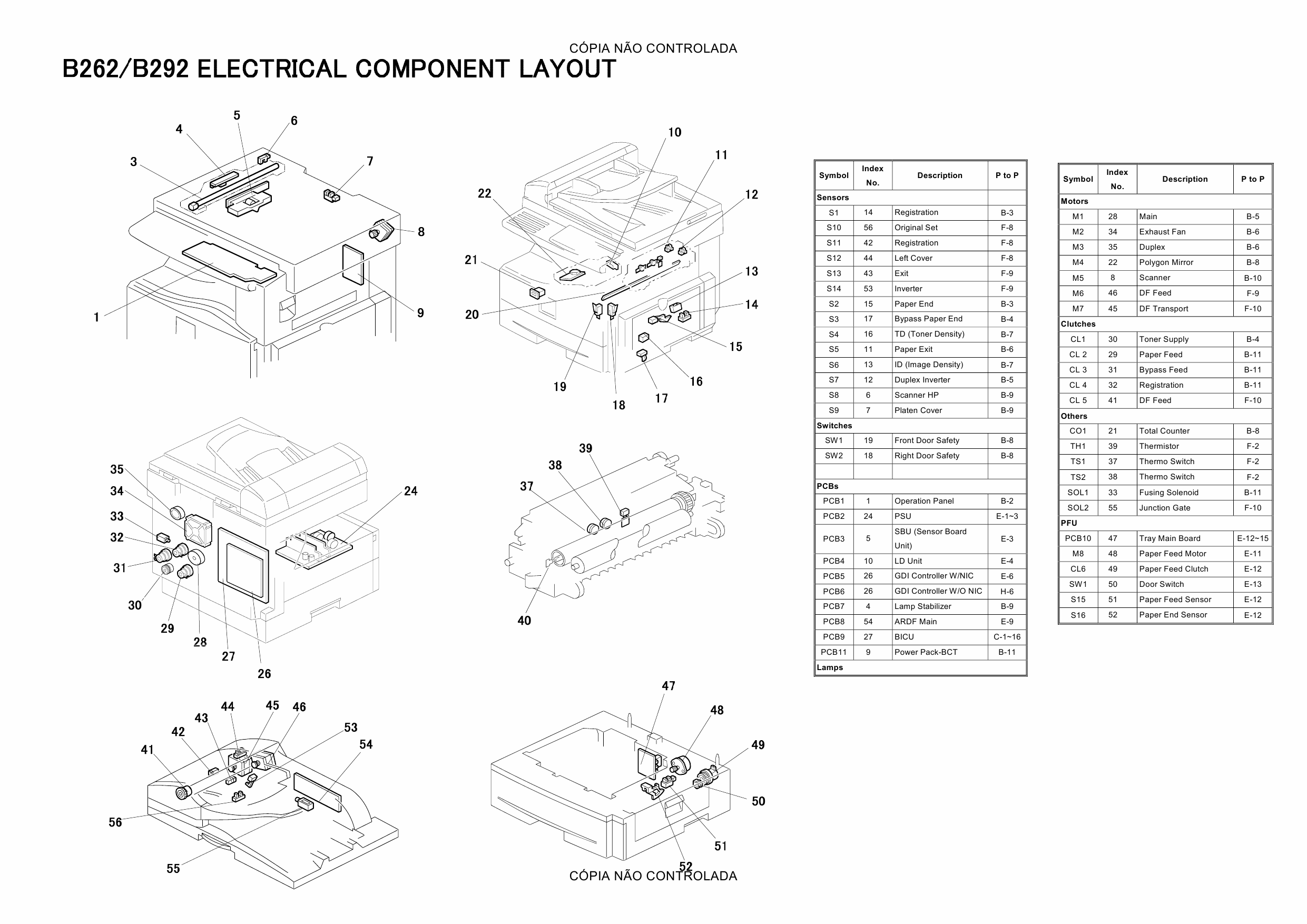 RICOH Aficio MP-161 161F 161SPF B262 B284 B288 B292 Circuit Diagram-4